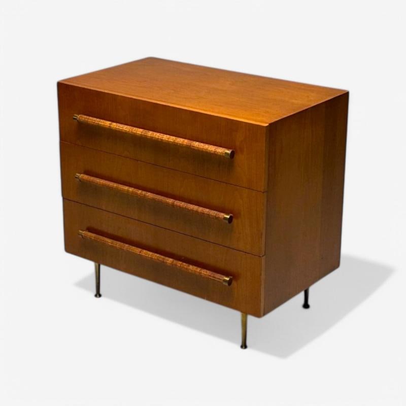 T.H Robsjohn-Gibbings, Widdicomb, Walnut, Cane, Brass, Cabinet, USA, 1950s - 4