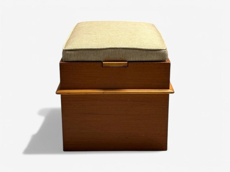 Paul Frankl, John Stuart, Mahogany, Maple, Rare Station Wagon Ottoman, 1950s - 6