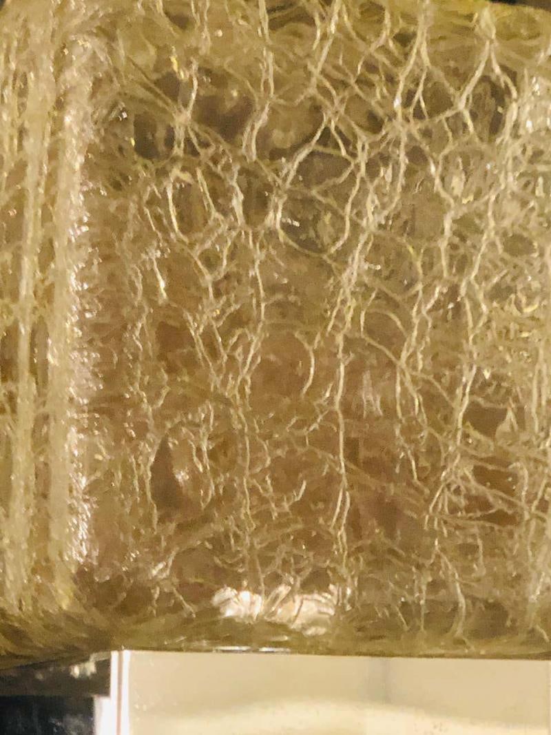 Art Deco Style Glass and Burl Wood Chandelier with 12 Lights and 2 Tier - 10