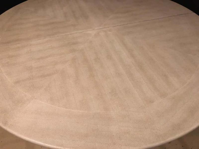Mid-Century Modern Karl Springer Circular Dining Table with 3 Leaves - 8
