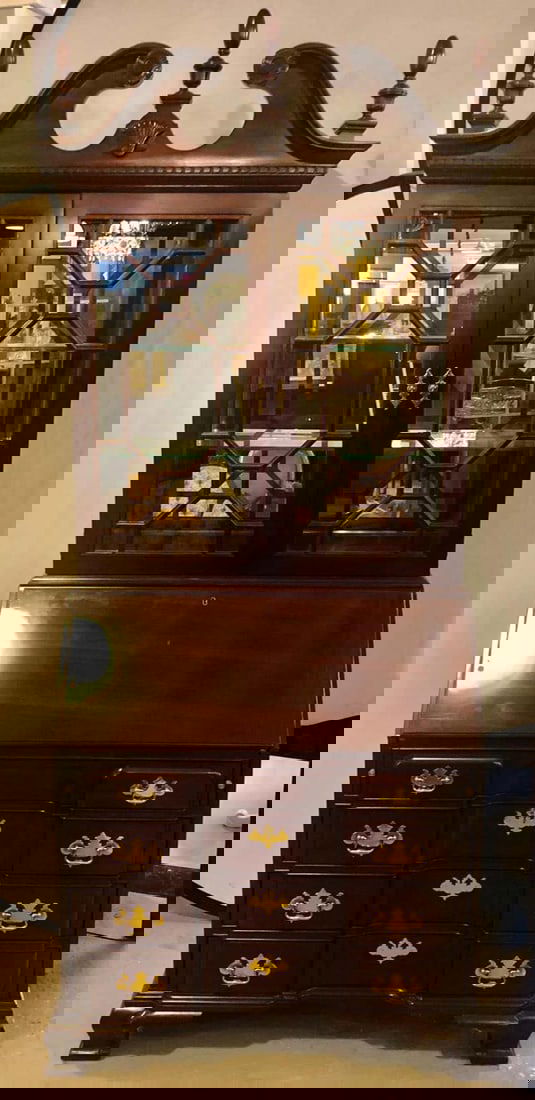 Pennsylvania House Secretary Desk / Bookcase in the Chippendale Style - 4