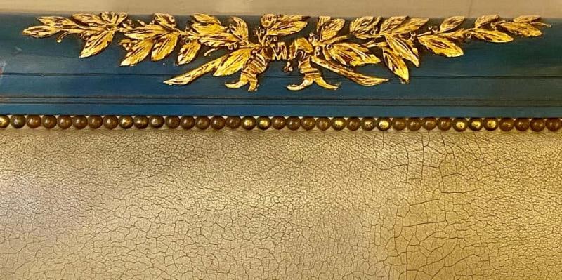 Pair of Paint and Parcel Gilt Twin Bed Frames by Maison Jansen - 2