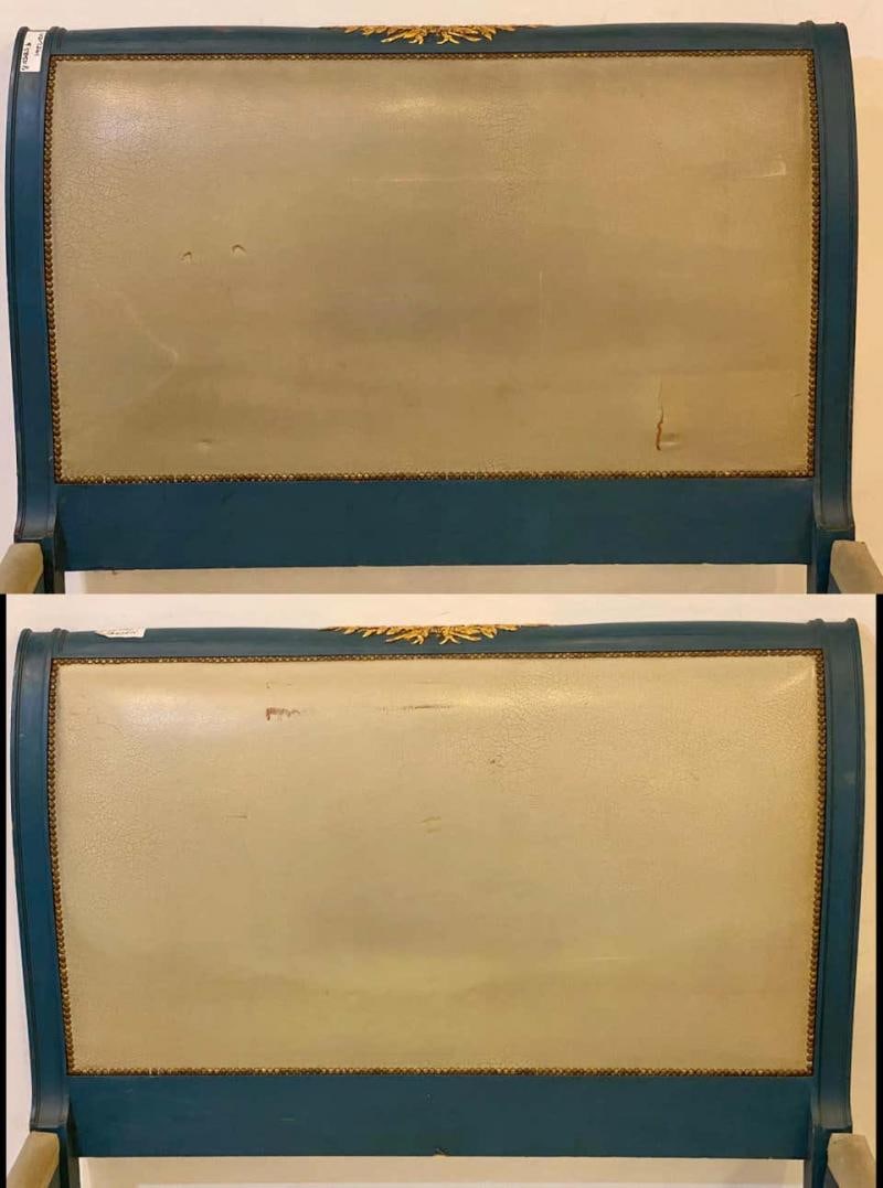 Pair of Paint and Parcel Gilt Twin Bed Frames by Maison Jansen - 4