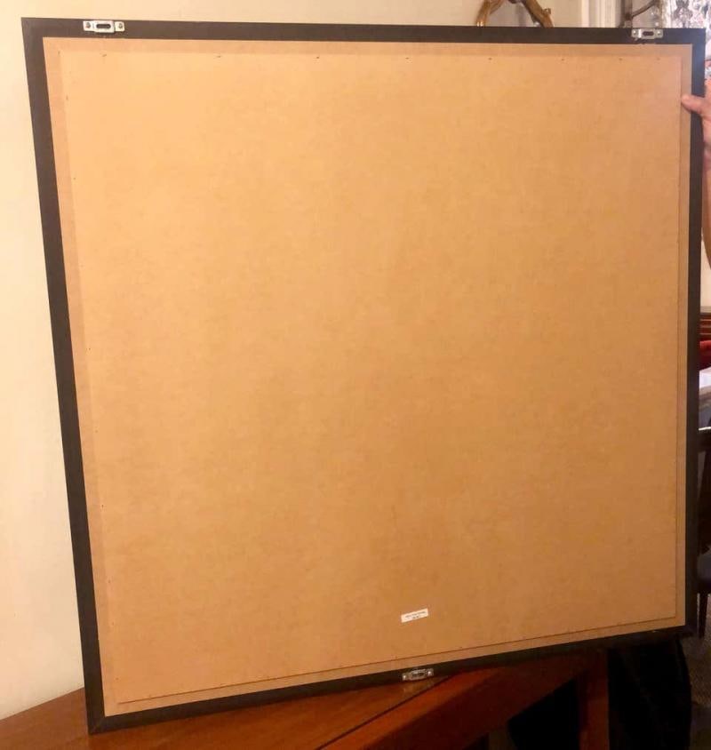 Pair of Square Maccasar Faux Art Deco Style Wall / Console Mirror - 12