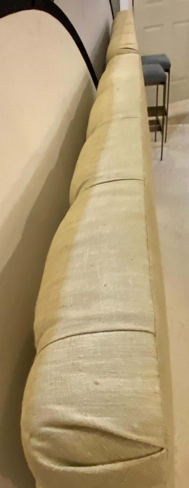 Pair of Tufted Linen Twin Headboards - 12