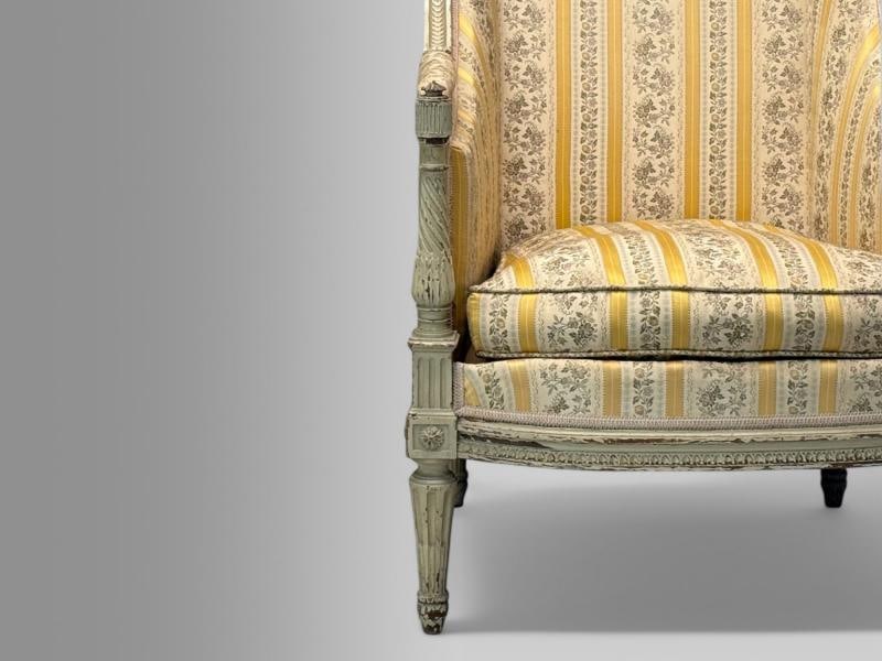 Maison Jansen attr, Louis XVI Style, Painted Wood, Lounge Chairs, France, 1920s - 6