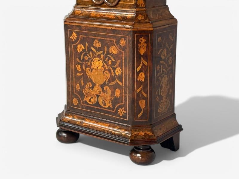 JP Kroese, Dutch Baroque, Marquetry, Moon Face Dial, Grandfather Clock, 18th C - 10