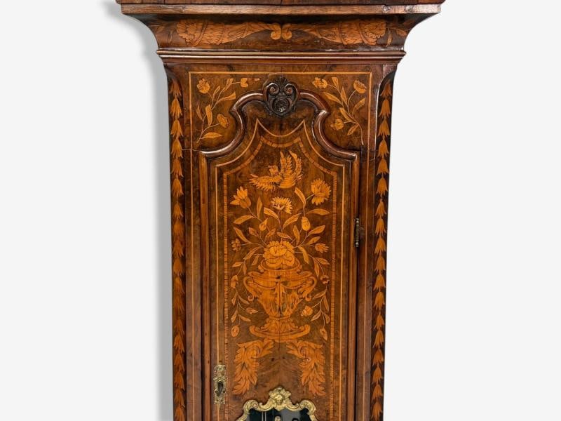 JP Kroese, Dutch Baroque, Marquetry, Moon Face Dial, Grandfather Clock, 18th C - 7