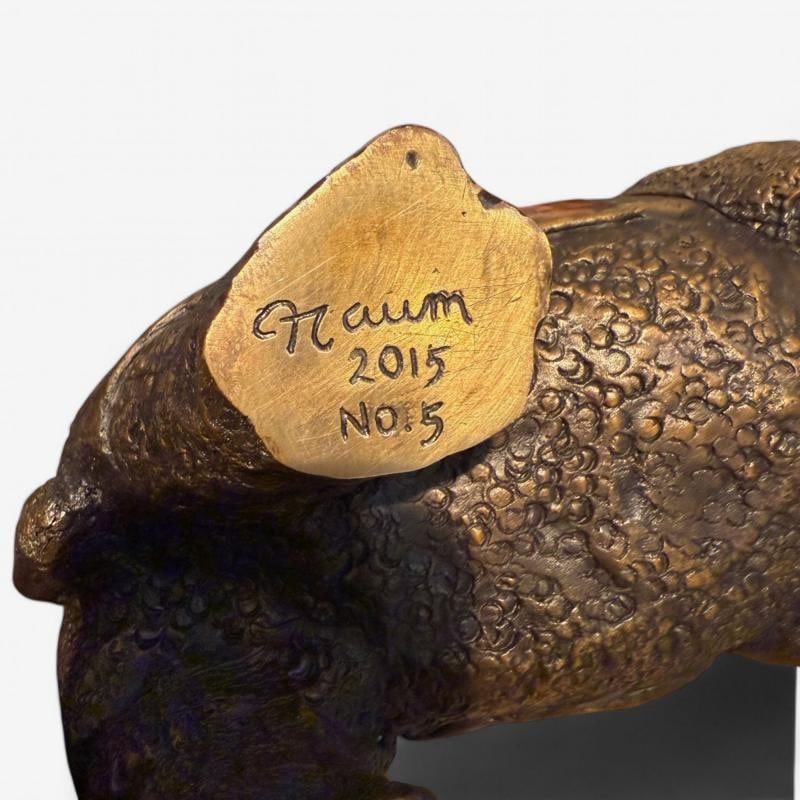 Modern Asian Rhino Sculpture, Hot Cast Bronze, American, 21st C. - 10