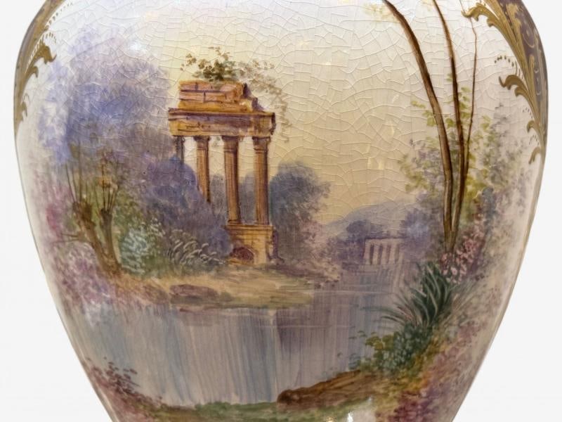 Sevres, Porcelain, Gilt Metal, Vase with Cherub and Maiden, France, 19th C. - 9