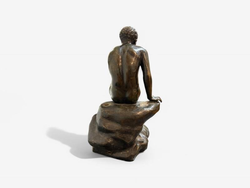 Classical, Cast Bronze, Grand Tour, Statue of Seated Hermes, Italy, 20th C. - 7