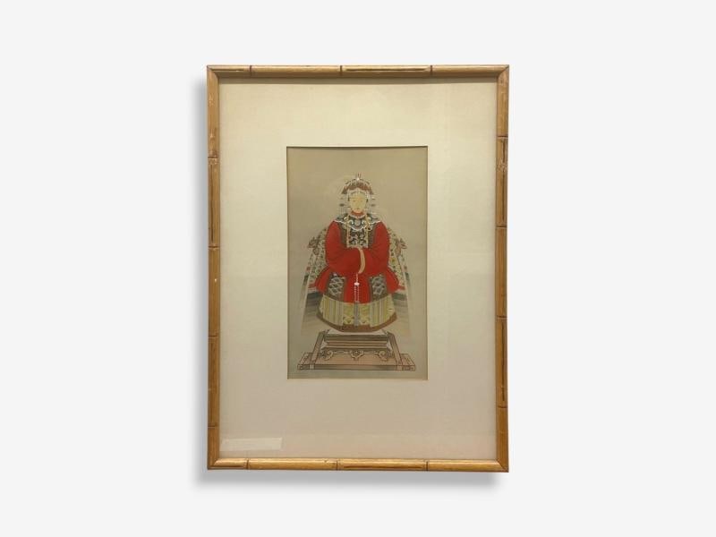 Chinese Export, Ink & Graphite, Vintage Chinese Wall Decorations, Bamboo, 1930s - 7