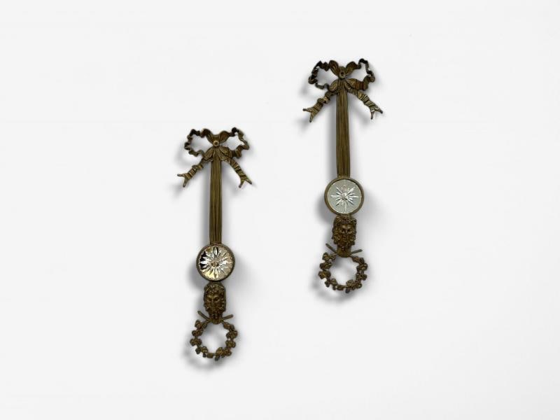 Louis XVI Style, Bronze, Mirror, Four Wall Appliques, France, 19th C. - 2