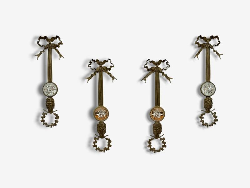 Louis XVI Style, Bronze, Mirror, Four Wall Appliques, France, 19th C. - 7