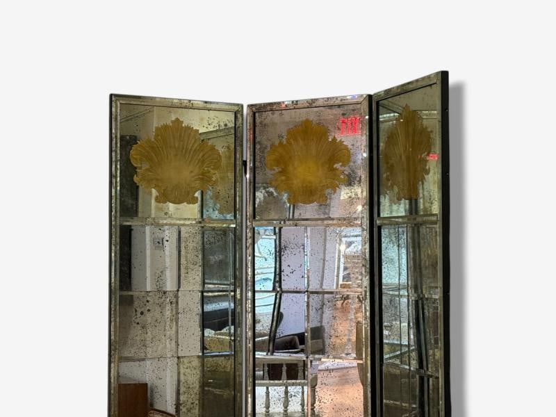 Art Deco Style, Antique Glass, Distressed Mirror, Room Divider, USA, 20th C. - 6