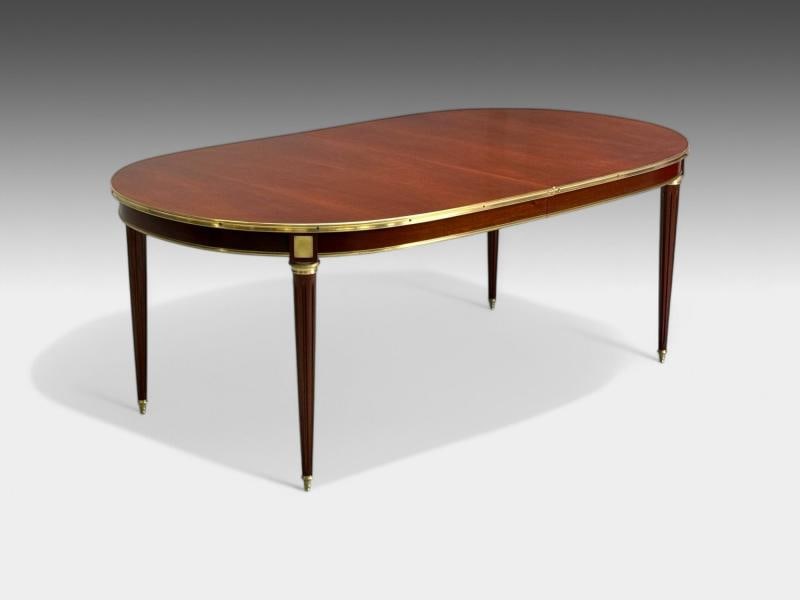 Maison Jansen, Louis XVI Style, Mahogany, Bronze, Dining Table, France, 1920s - 2