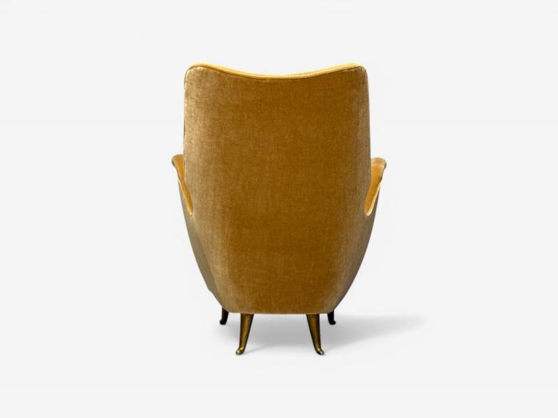 ISA Bergamo, Italian Mid-Century, Bronze, Camel Mohair, Lounge Chairs, 1950s - 10