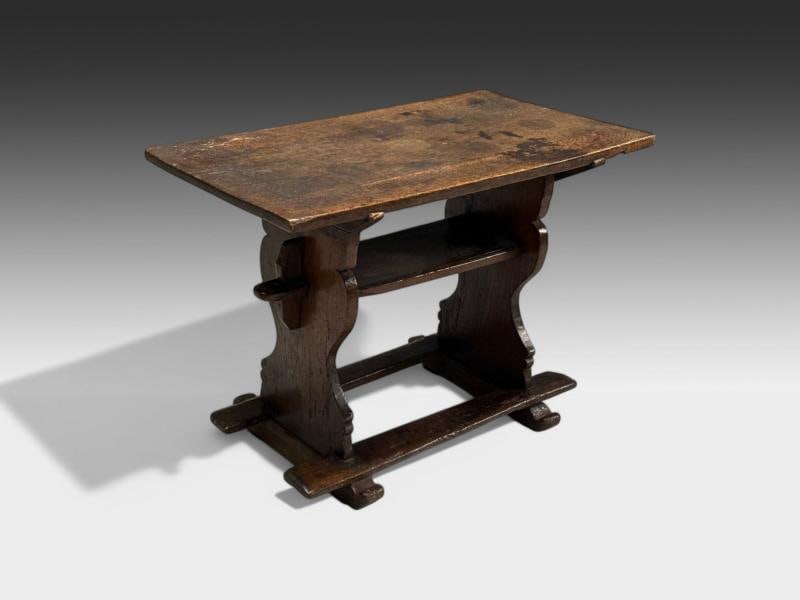 Flemish, Oak, Rustic Side or Console Table, Belgium, 17th C. - 2