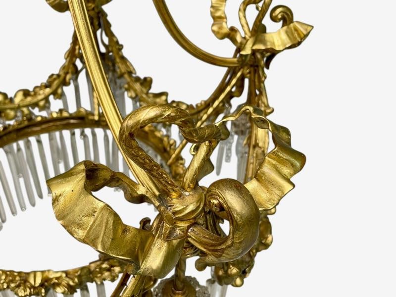 Louis XVI Style, Russian Neoclassical, Bronze, Crystal, Chandelier, France 1900s - 7