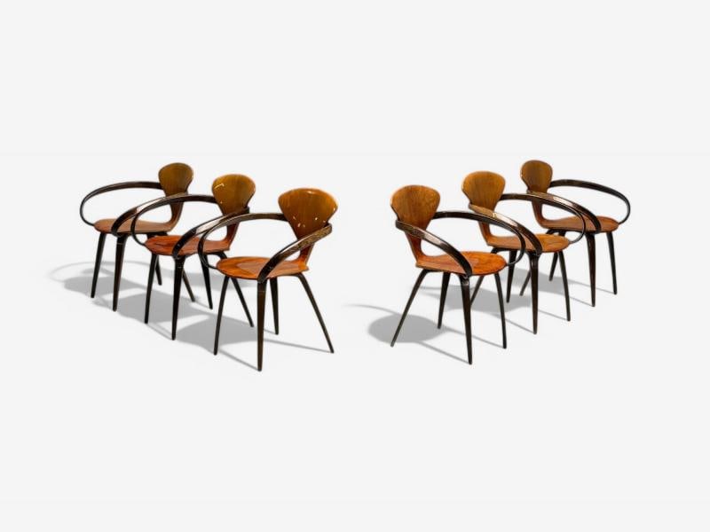Norman Cherner, Plycraft, Mid-Century Modern, Pretzel Dining Chairs, USA, 1960s - 2