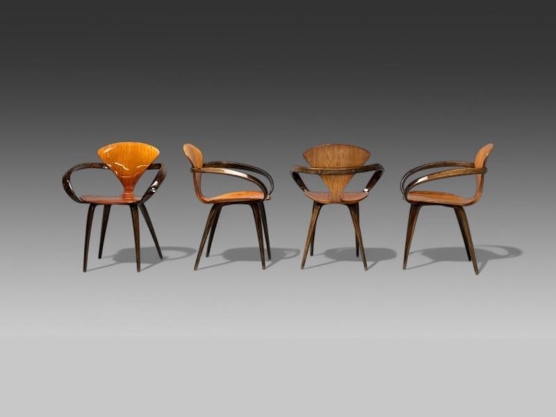 Norman Cherner, Plycraft, Mid-Century Modern, Pretzel Dining Chairs, USA, 1960s - 3