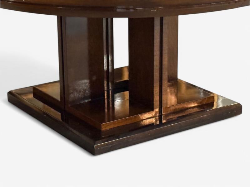 Art Deco Style, Sunburst Mahogany, Lacquer, Dining Table, Center Table, 20th C. - 5