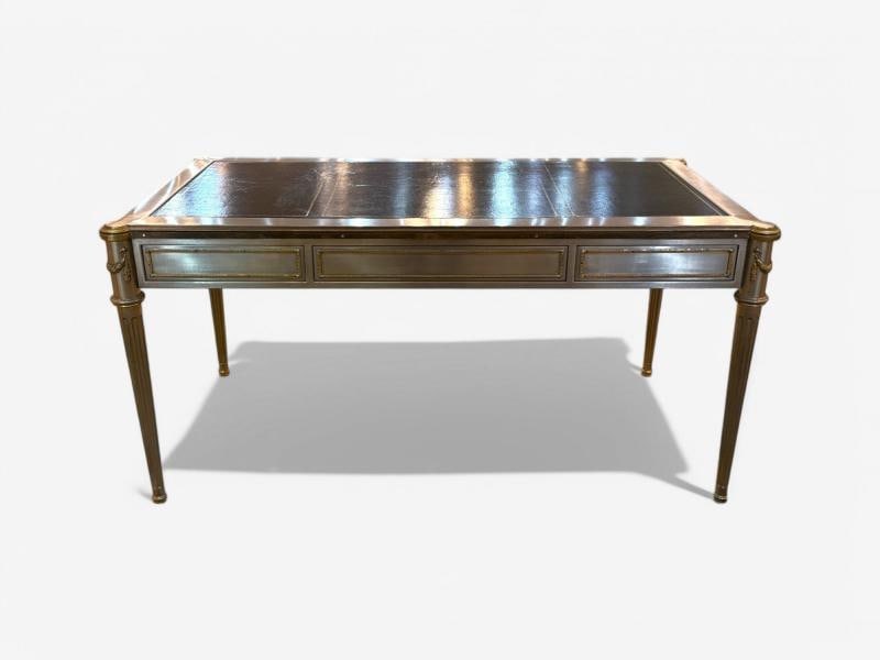 John Vesey, Louis XVI Style, Steel, Bronze, Rare Writing Desk, USA, 1960s - 10