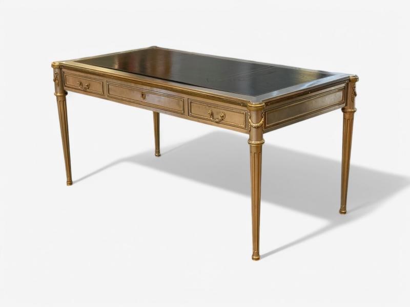 John Vesey, Louis XVI Style, Steel, Bronze, Rare Writing Desk, USA, 1960s - 4