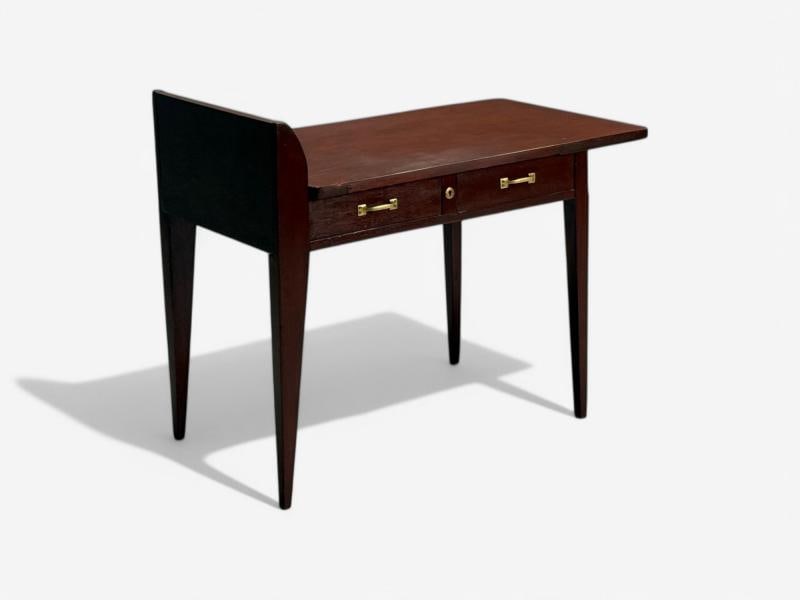 Eugene Printz, French Art Deco, Mahogany, Rare Asymmetric Desk, France, c. 1925 - 2