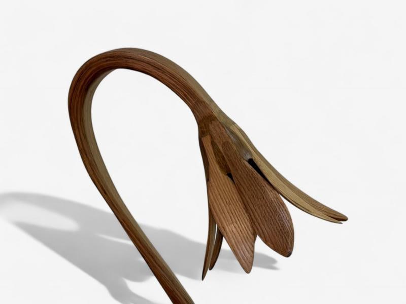 Raka Studio, Contemporary, Organic Modern, Flower Table Lamp, Bentwood, 21st C. - 5