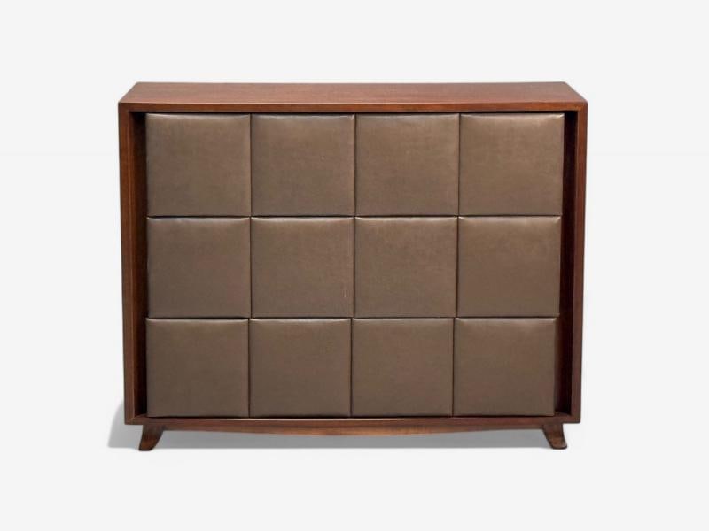 Gilbert Rohde, Mid-Century Modern, Dressers, Leather, Stained Wood, 1940s - 4