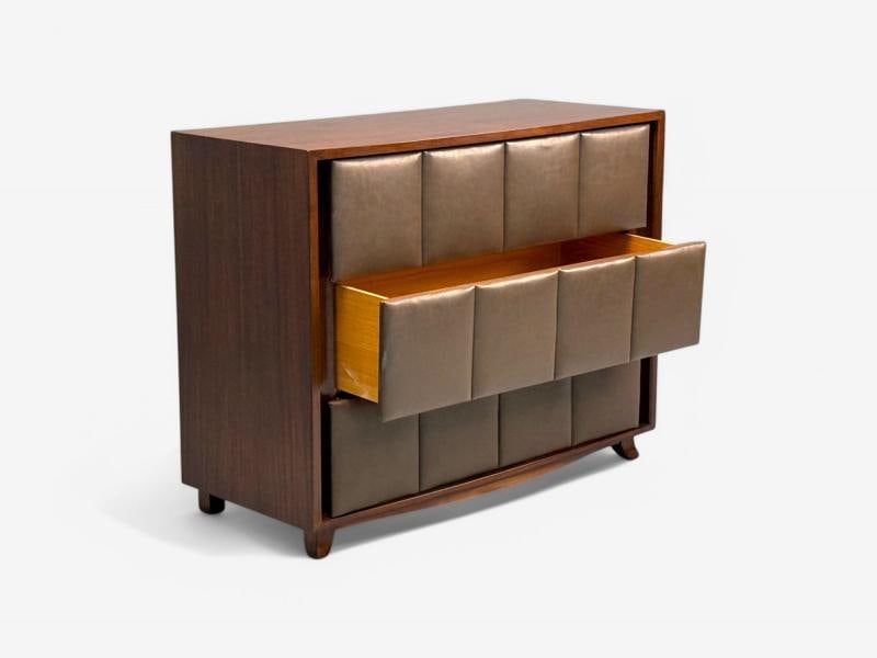Gilbert Rohde, Mid-Century Modern, Dressers, Leather, Stained Wood, 1940s - 7