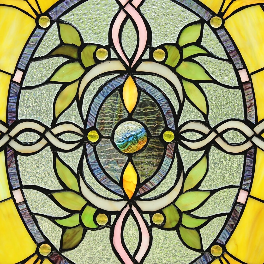 24.8" Stained Glass Window Hanging Panel Suncatcher - 3