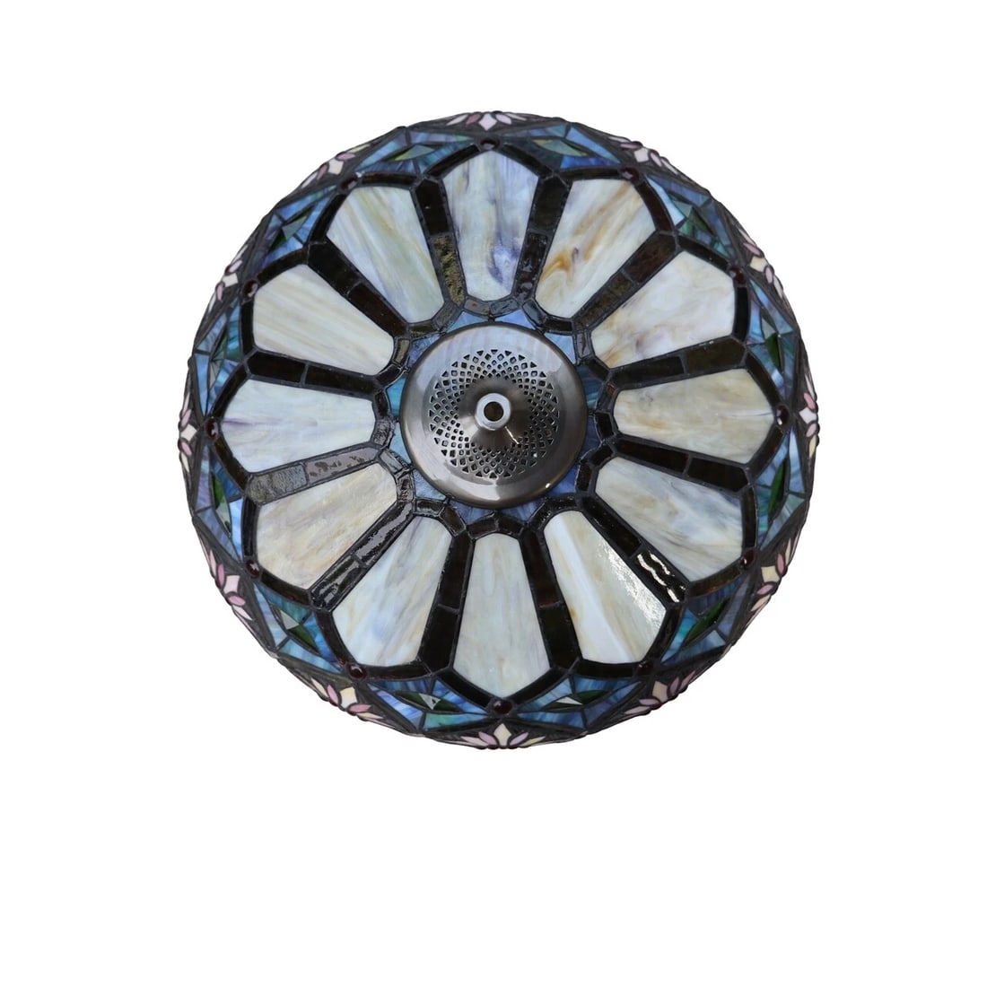 24" Stained Glass Lighted Base Table Lamp - 4