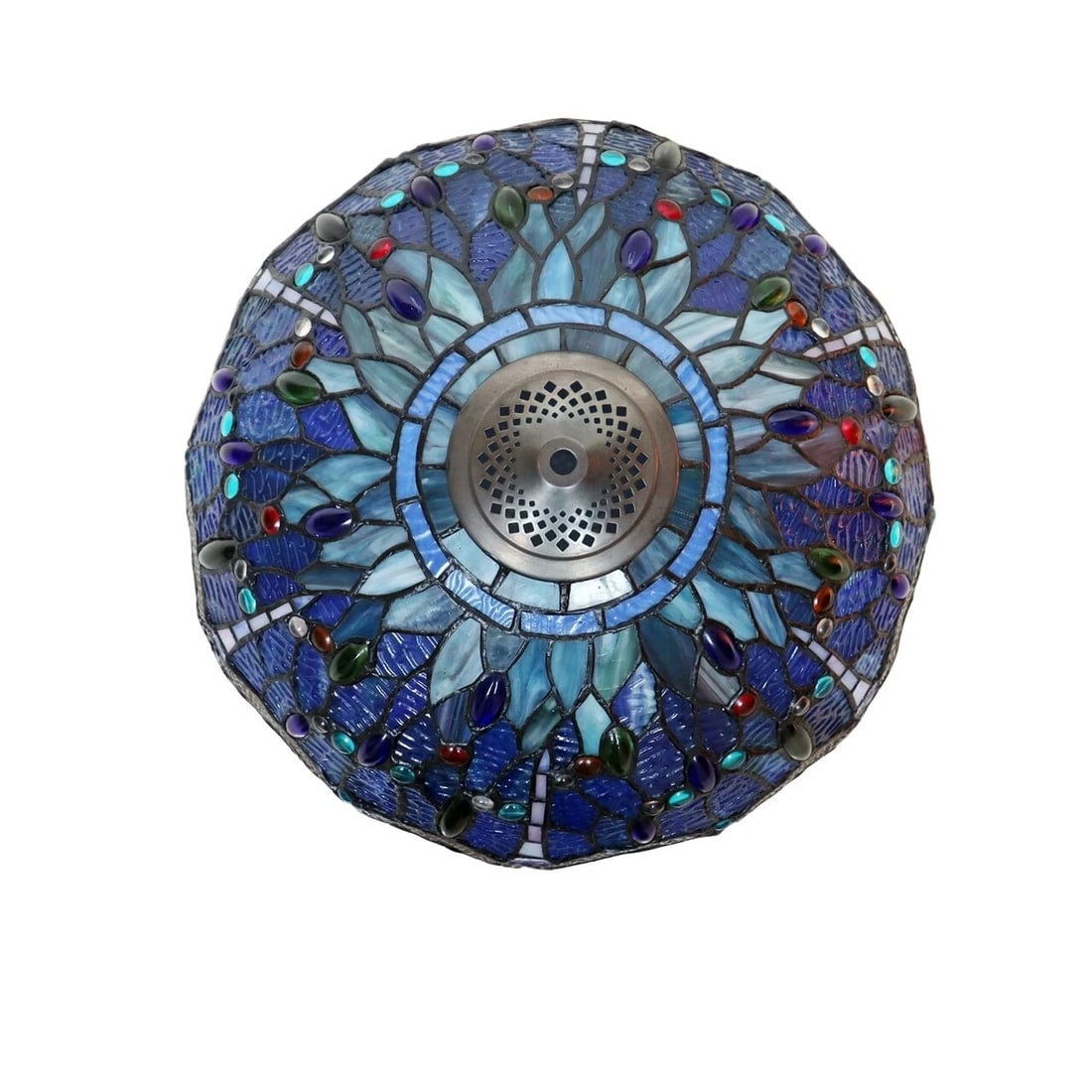23" Stained Glass Dragonfly Lighted Base Table Lamp - 4