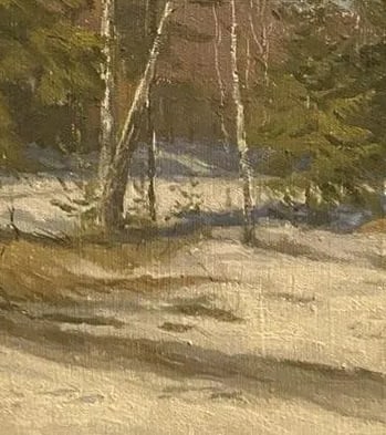 Oil painting Evergreens ?. Kuznetsov - 7