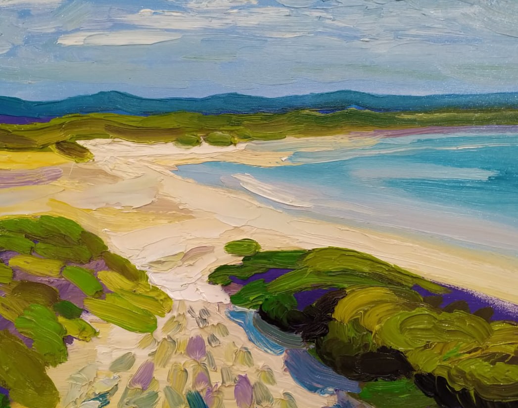 Oil painting Atlit Beach Nina L - 6