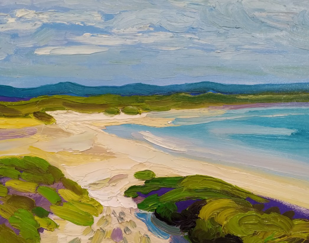 Oil painting Atlit Beach Nina L - 7