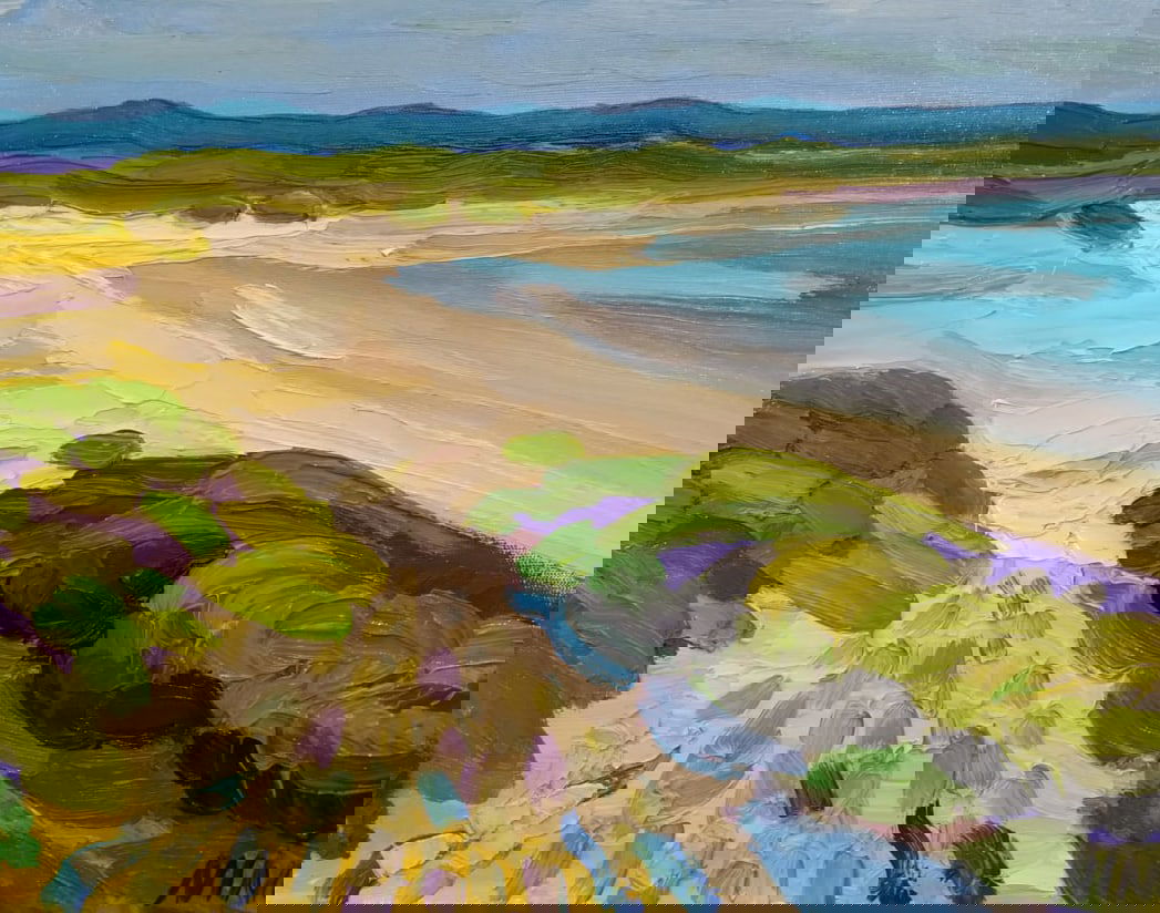 Oil painting Atlit Beach Nina L - 8