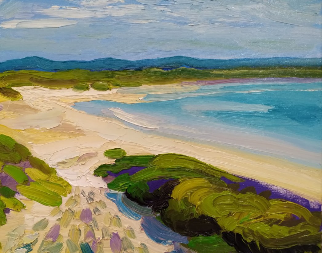 Oil painting Atlit Beach Nina L - 9