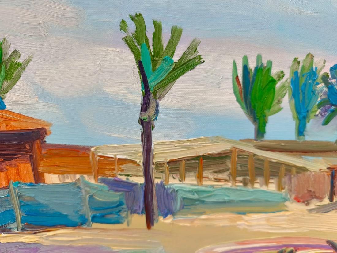 Oil painting Atlit Beach Nina L - 3
