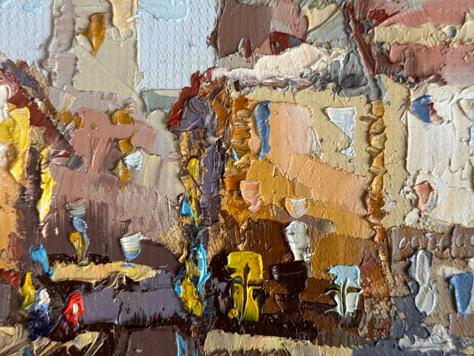 Oil painting with frame Lviv. Market K. Leonid - 7