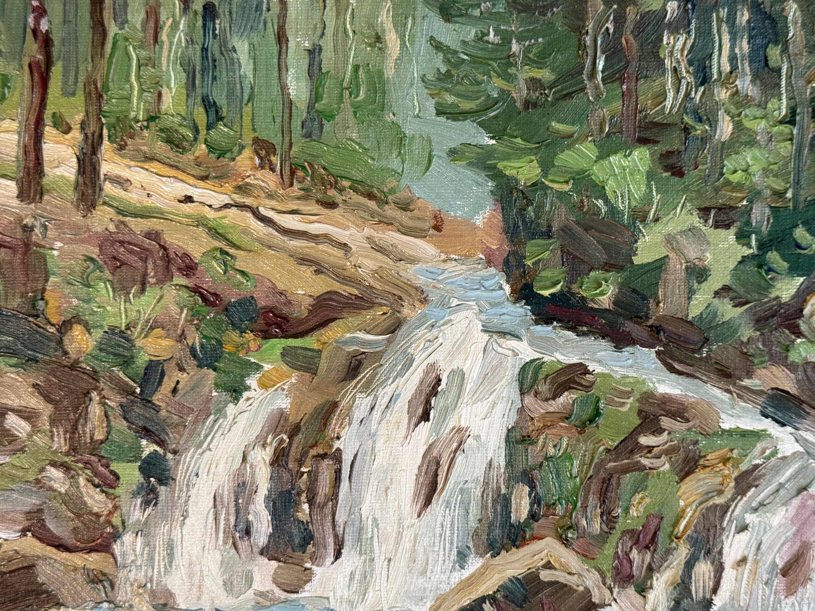 Oil painting Carpathians Kamyanka river K. Leonid - 3