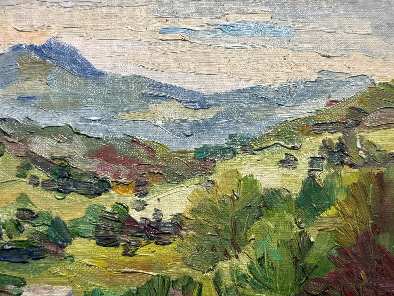 Oil painting Carpathian village Chorna Tysa K. Leonid - 3