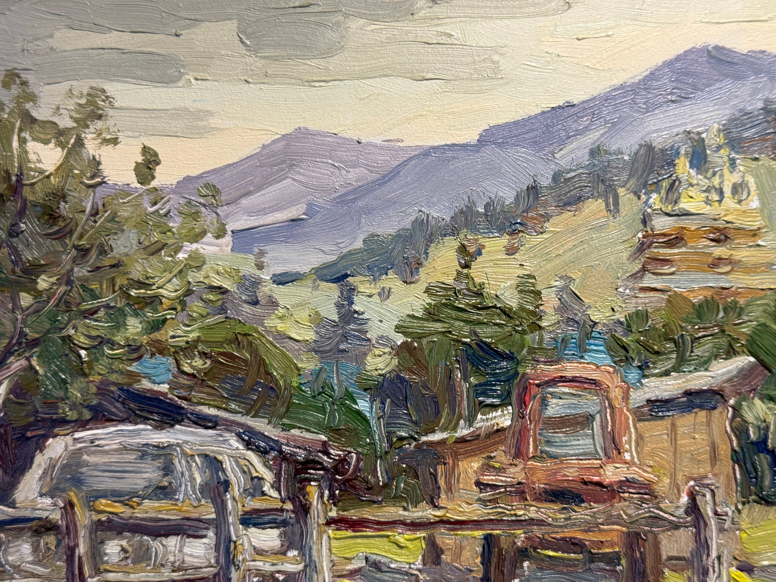Oil painting village in the Carpathians K. Leonid - 2