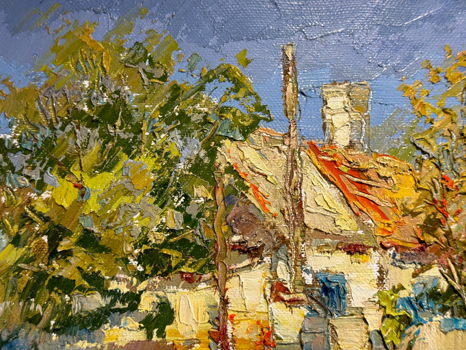 Oil painting with frame Peasant house in the Caucasus K. Leonid - 7