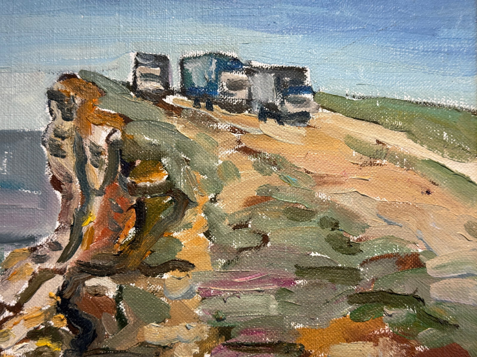 Oil painting with frame Sevastopol, 35th battery K. Leonid - 3
