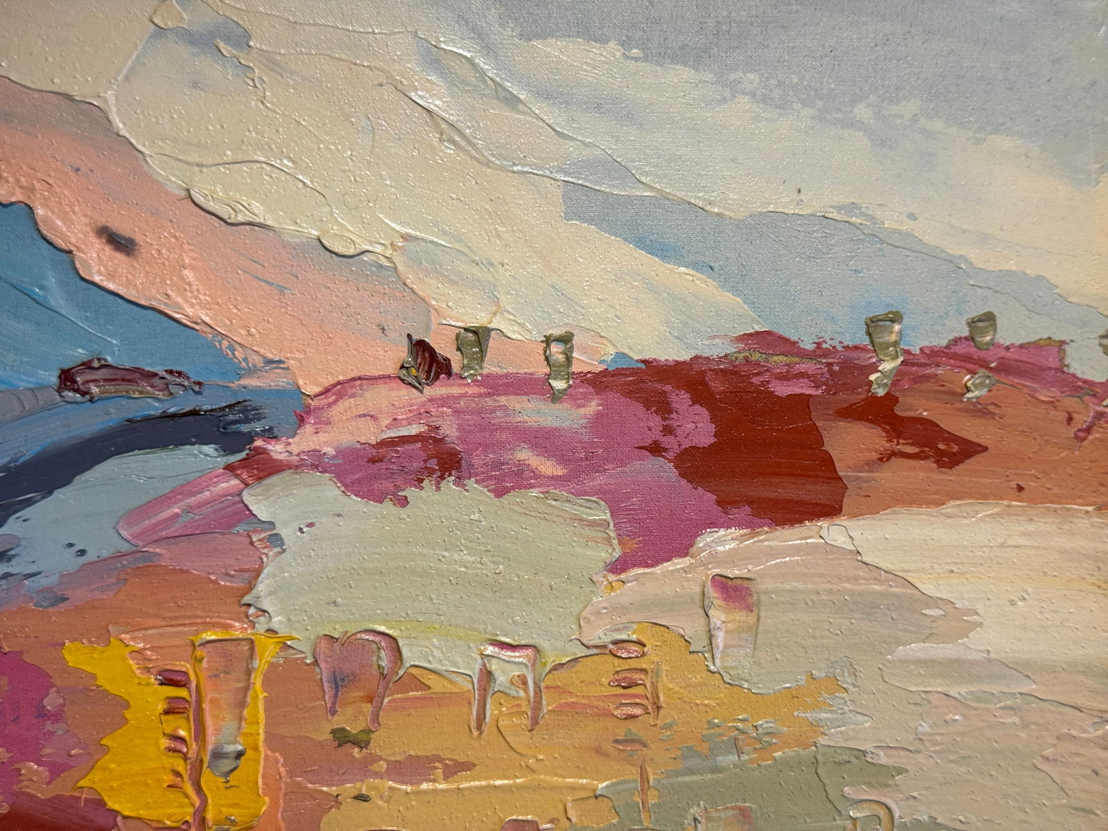 Oil painting with frame Lviv market square K. Leonid - 4