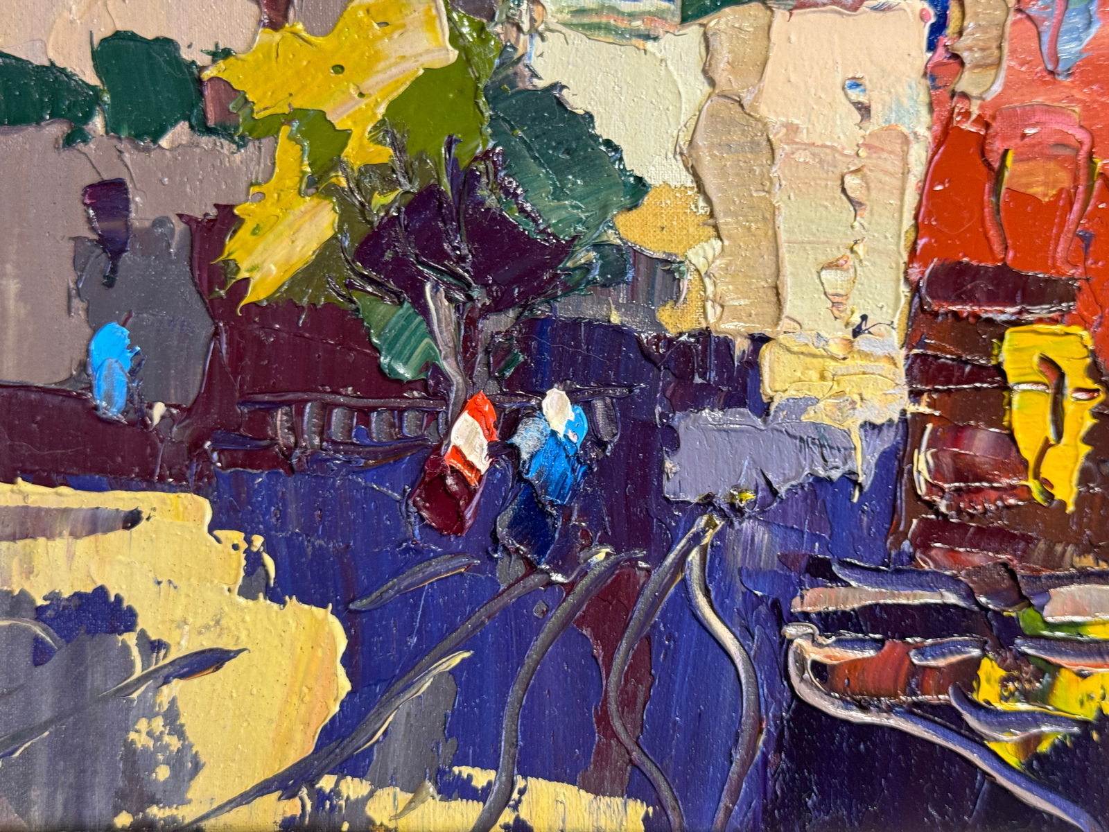 Oil painting with frame Lviv market square K. Leonid - 9