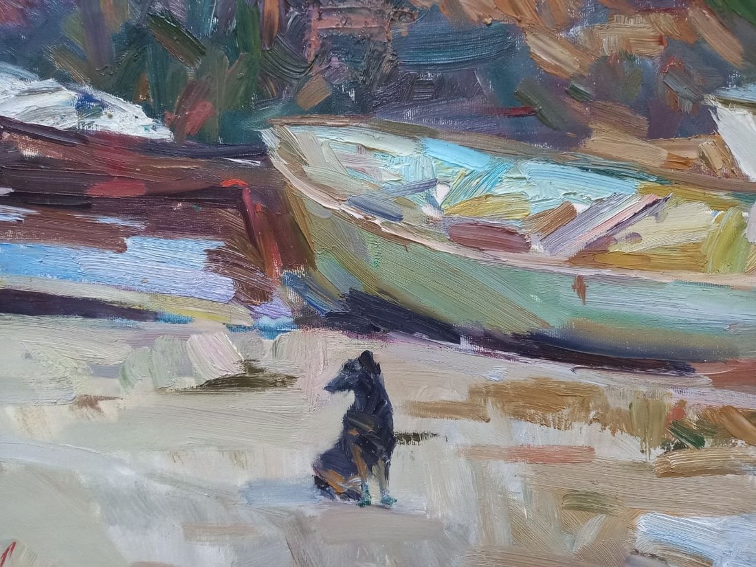 Oil painting Fishing Bay Alex Ditriev - 7